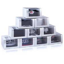 Silver Gift Boxes with Window Display for Hat Storage Containter for Baseball...