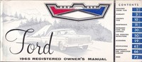 1965 Ford Galaxie Custom LTD Bedienungsanleitung Kanada Original Mint