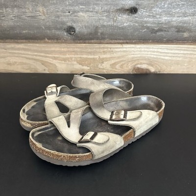 Birkenstock Tan Leather suede buckle size EU 41 Ladies 10 Men 8 Made In Germany
