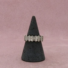 sterling silver channel-set cz ring size 6.75