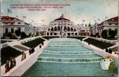 1909 Alaska-Yukon-Pacific Exposition Seattle US Government Buildings Cascades