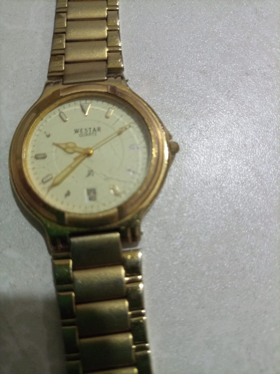 WESTAR Quartz Men Watch Vintage made in Swiss , electroplated 18k