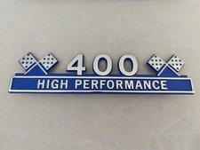 400 High Performance Chrome Emblem....steel.....sbc Hot Rod Drag Race