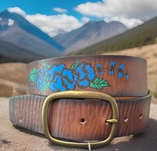 Brighton USA Belt     WOODSTOCK Leather Size 34 NWT M70586 List 58