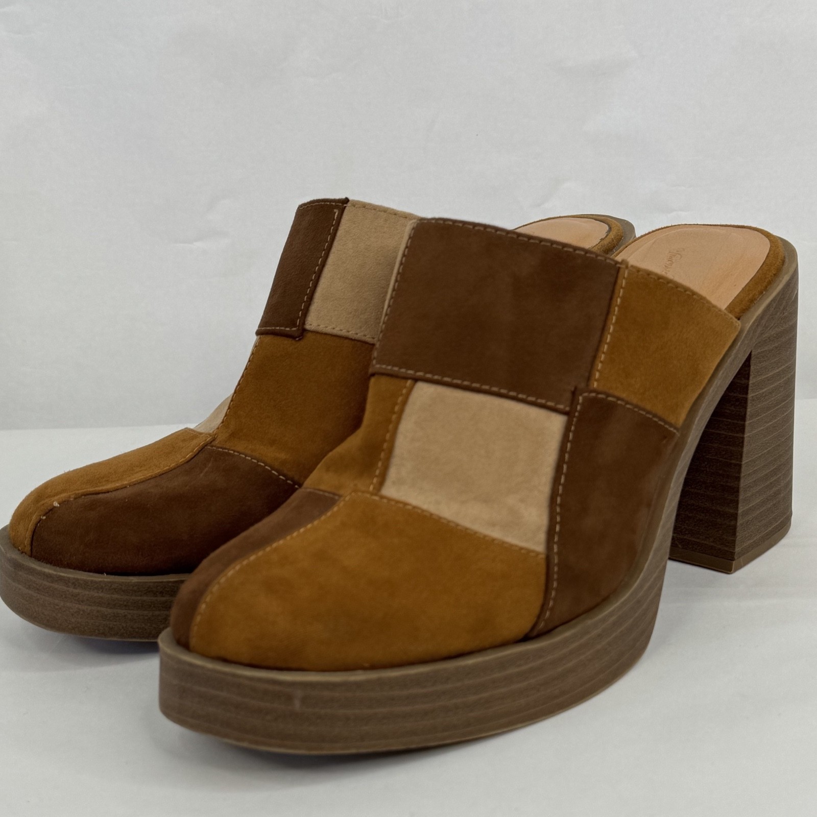 Universal Thread Womens Brown Patchwork  Faux Sue… - image 2