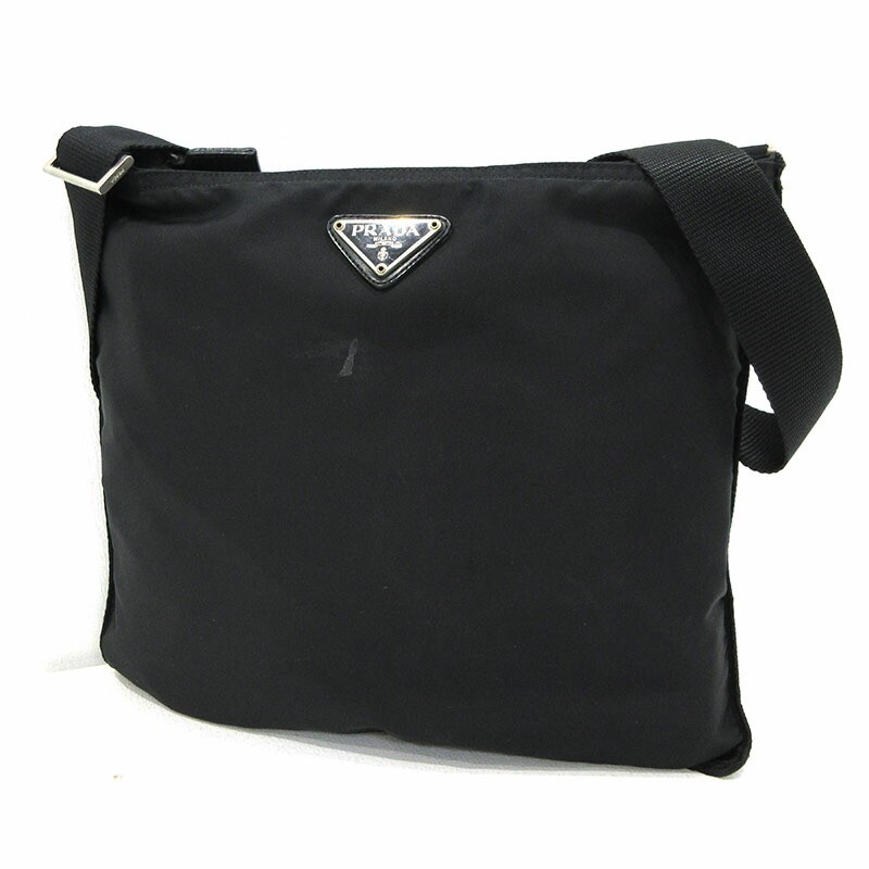 Used Prada Tessuto Black Shoulder Bag Y0708