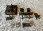 7 Piece Vintage Dollhouse Miniature Barton Tudor Cabinet Table 4 Chairs Chest — photo 6