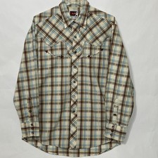 Brooks Dunn Collection Panhandle Slim Plaid Pearl Snap Western Shirt Large