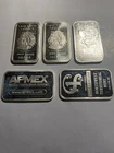 (Mixed Lot Of 5) 1oz .999 Fine Silver Bars