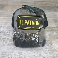 John Hatter & Co El Patron Camo Trucker A-Frame Hat Cap Snapback Adjustable
