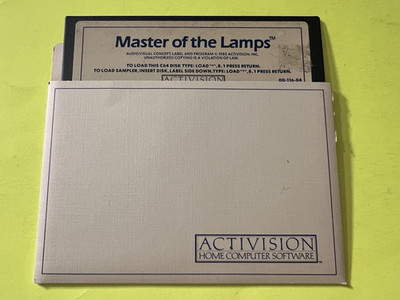 Master of the Lamps Commodore 64  Activision Disk Tested Works Great!