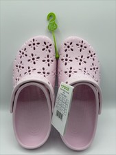 Crocs Floral Cut Classic Clog Light Pink Sandal Size M 5 W 7
