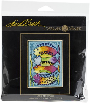 Mill Hill/Laurel Burch gezähltes Kreuzstich-Set 5 Zoll x 7 Zoll - Stück (14 Stück) LB302112