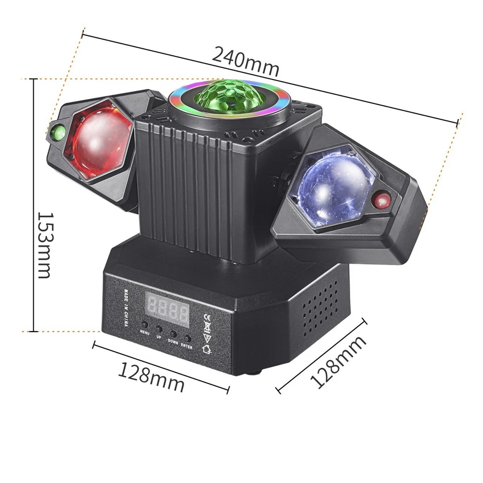 DJ Party Lighting Moving Head Beam Laser Strobe Disco Ball Effect Remote Control - Image 3 of 4