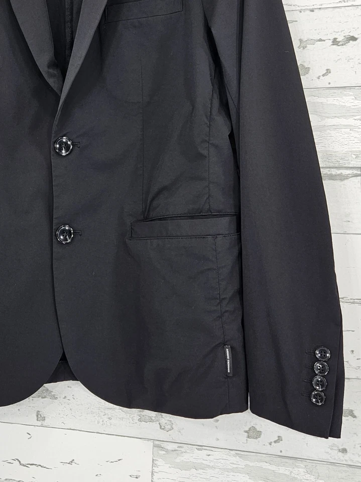 Armani ExchangeStretch Two Button Mens Black Blazer size 36 - Image 4 of 4