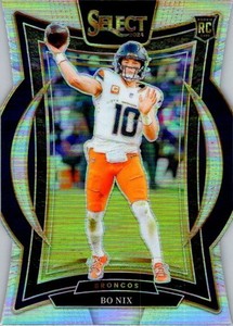 Bo Nix 2024 Select Silver Die-Cut Concourse Rookie Card #30 - Broncos