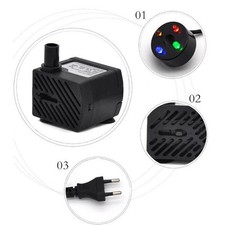 AC 220V 3W Submersible Water Pump LED Aquarium Fountain Fish Pond Tank EU P Yrc