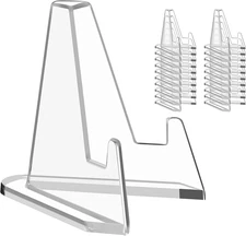 Card Display Stand 20 Pack Small Easel Stand, Acrylic Picture Holder Stands