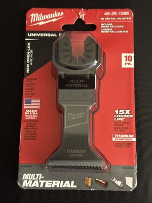 Milwaukee Open-Lok 1-3/4Inch Titanium Enhanced Bi-Metal Metal Blades 10Pk