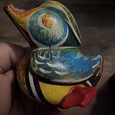 Lehmann 940 "MAMA PAAK" Duck 3 3/4" Long Tin Litho Western Germany