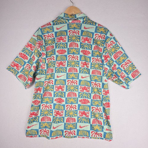 RARE Nike Dri-Fit Mens Button Down Sz. Med Geometric Poly Multicolor Gay Pride - Picture 13 of 18