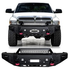 Vijay Fit 1994-2002 Dodge Ram 150025003500 Front Bumper With Lights D-rings Vijay Fit 1994-2002 Dodge Ram 150025003500 Front Bumper With Lights D-rings