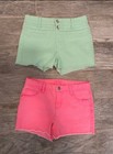 JUSTICE SHORTS Size 12R SET OF 2 Green AND Pink  — photo 2