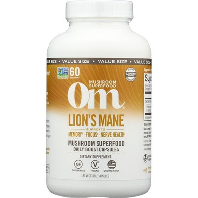 Om Lion'S Mane Mushroom Superfood Daily Boost Capsules 180 Ct
