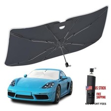 Umbrella Sun Shade for Car Windshield 57"x32", Upgrade Double Medium-57"x32"