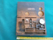 Vintage Starrett No. 196 Dial Indicator Set in Wood Case, Missing Parts
