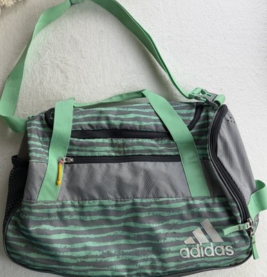 Adidas Green / gray duffel gym bag