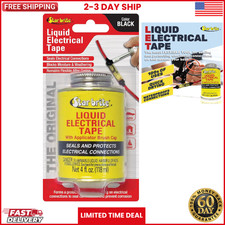 STAR BRITE Liquid Electrical Tape with Applicator Brush Cap Black4 OZ. 084104B 