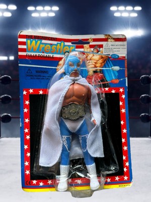 AAA ルチャドールルチャリブレブルーパンサー 90's Vintage Magnificent Wrestler Figure Lucha Blue Panther