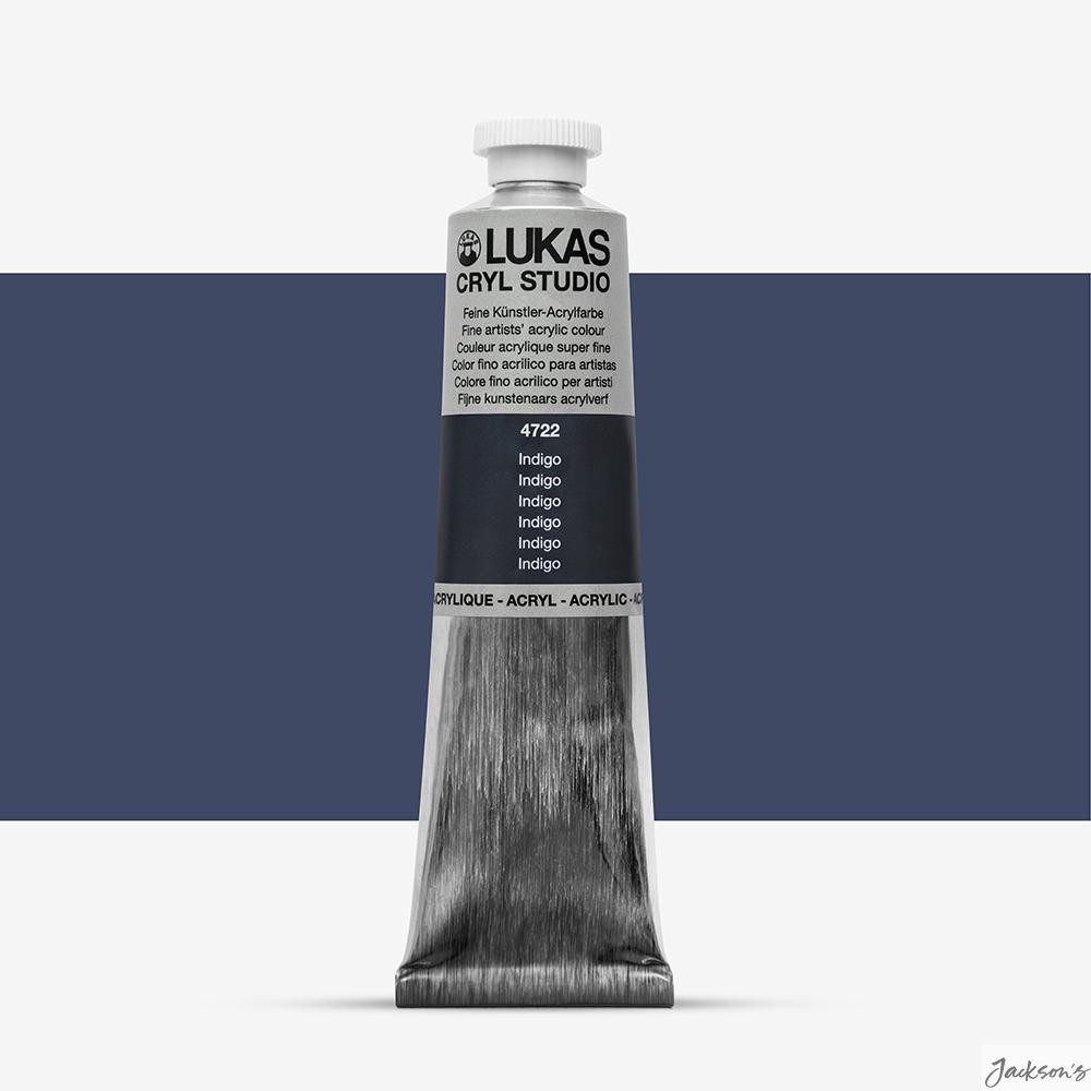 Lukas Cryl Studio Acrylic Paint PV23 PB15:1 PBk7 75ml Indigo Colour