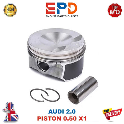 PISTON WITH RINGS X1 O.50mm FOR AUDI 2.0 A4 ALLROAD CDNC A3 A5 A6 A7 06H107065DM