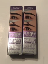 2 Tattoo Peel-Off Semi-Permanent Brow Tint #2 #3 Waterproof Eyebrow Gel Last EP