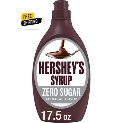 Hershey's Zero Sugar Chocolate Syrup, Bottle 17.5 oz
