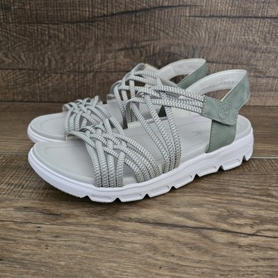 Rieker Evolution V8400 Sport Women's Gray Sandals Size 40 US 9