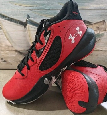 Under Armour UA Lockdown 6 Basketball Shoes Mens Size 11.5 Red Black 3025616-600