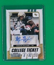 Panini Contenders Draft Picks Marlon Williams #310 UCF Rookie Autograph