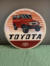 New 2025 Vintage Style Toyota Motors 70s Land Era Cruiser Sign. Metal 11.38d New 2025 Vintage Style Toyota Motors 70s Land Era Cruiser Sign. Metal 11.38d