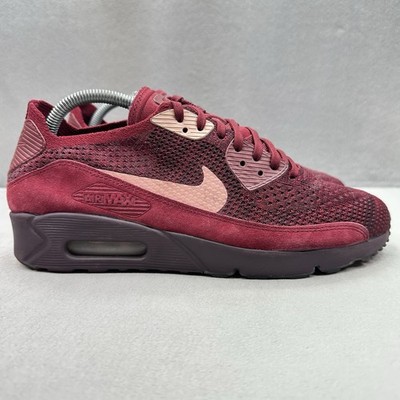 Mens Size 9 Nike Air Max 90 Ultra 2.0 Flyknit Shoes Team Red Athletic Sneakers