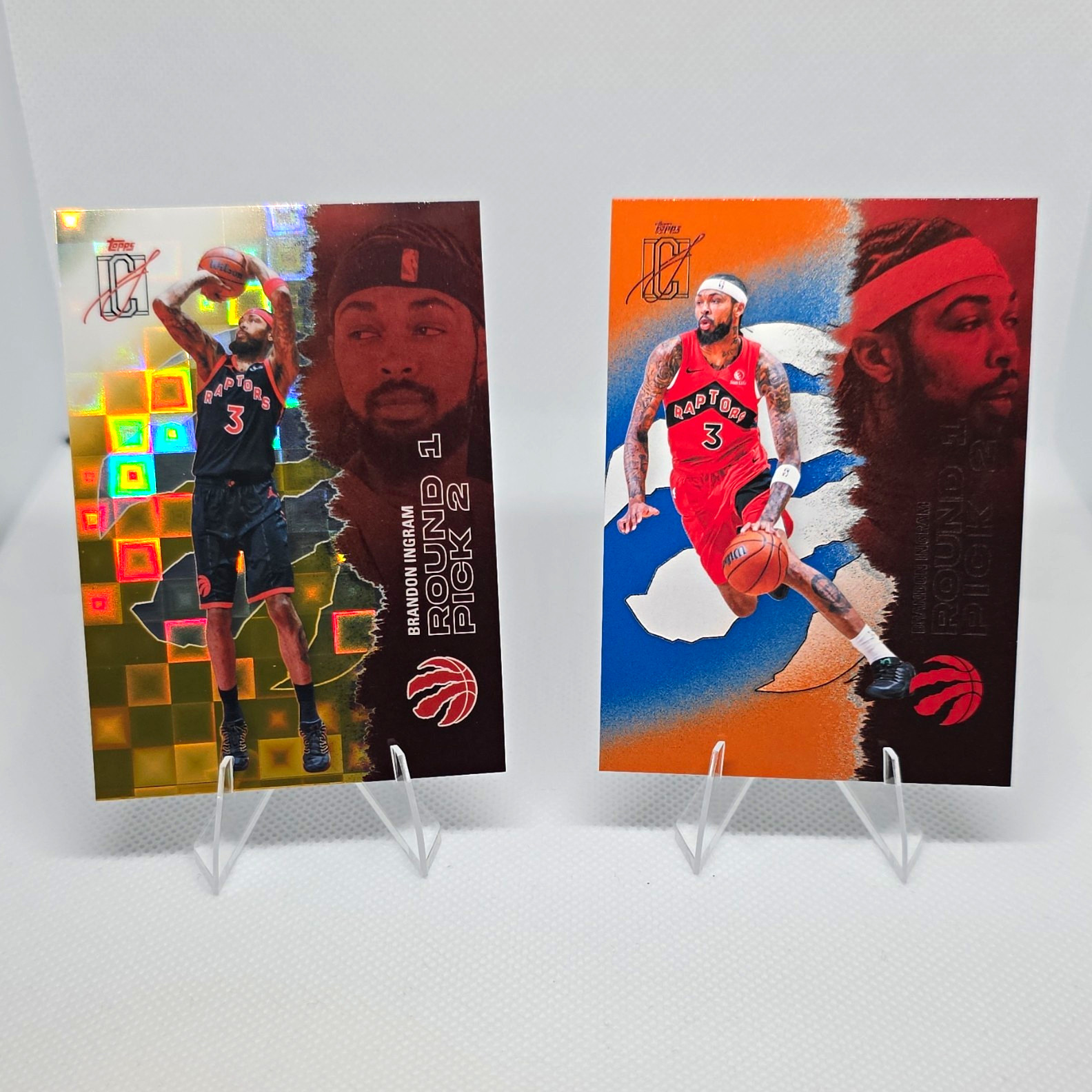 Topps Signature Class  Brandon Ingram Toronto Raptors 2-Card Lot Gold Pandora