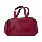 Burgundy Croc Pattern Makeup Bag — photo 1