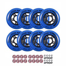Rollerex VXT500 Inline Skate Wheels   8-Pack with Bearings, Spacers and Wa