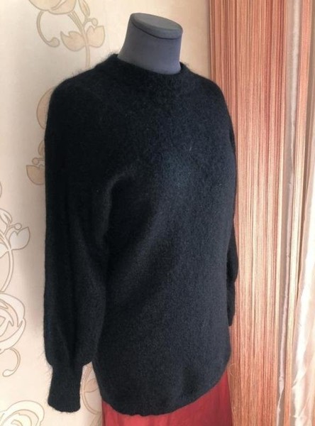 Women Hallhuber Sweater Black Mohair 38 / M / 46