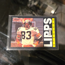 Topps 1985 Louis Lipps #358 Pittsburgh Steelers Rookie Football Trading Card. rookie card picture