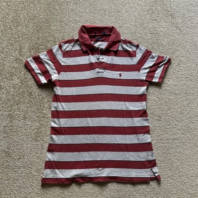 POLO RALPH LAUREN Herren Polohemd Poloshirt Gr S Polo Shirt Logo 15709 Rot Grau