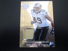 DEVERY HENDERSON 2012 TOTALLY CERTIFIED PLATINUM GOLD GAME WORN PATCH CARD #/10