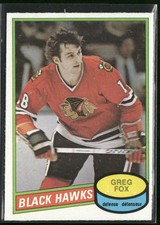 1980-81 O-Pee-Chee Greg Fox #268 Chicago Blackhawks